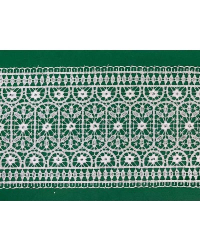 Passamaneria Bordo Tramezzo Pizzo Merletto Macramè Fiorellino Alto 13,5 Cm