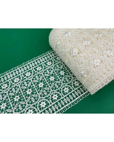 Passamaneria Bordo Tramezzo Pizzo Merletto Macramè Fiorellino Alto 13,5 Cm