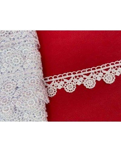 Passamaneria Smerlo Fiore Pizzo Merletto Macramè Alto 3 Cm