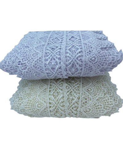 Passamaneria Pizzo Macramè Merletto Rombo Stella Punta Smerlato Alto 55 Mm