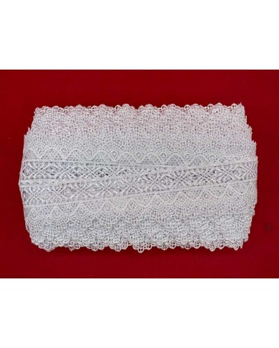 Passamaneria Pizzo Macramè Merletto Rombo Stella Punta Smerlato Alto 55 Mm