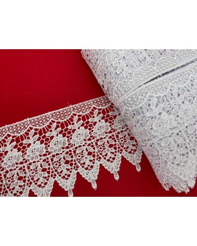 Passamaneria Pizzo Macramè Merletto Fiore Punta Smerlato Alto 10 Cm
