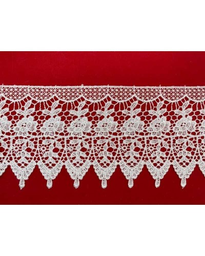 Passamaneria Pizzo Macramè Merletto Fiore Punta Smerlato Alto 10 Cm