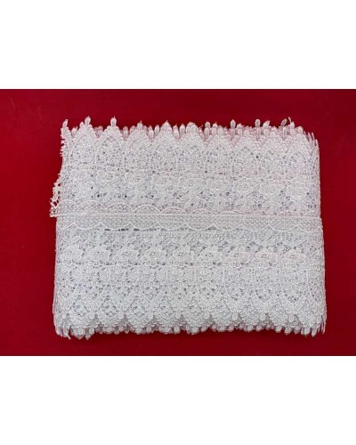 Passamaneria Pizzo Macramè Merletto Fiore Punta Smerlato Alto 10 Cm