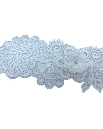 50 Cm Passamaneria Pizzo Macramè Smerlato Ricamo Fiore Rialzato Alto 9 Cm