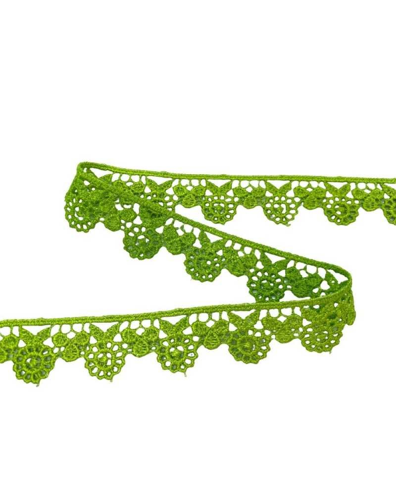 Passamaneria 3376 Pizzo Macramè Merletto Fiore Tondo Smerlato Alto 2 Cm
