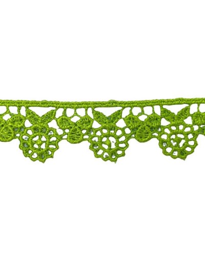 Passamaneria 3376 Pizzo Macramè Merletto Fiore Tondo Smerlato Alto 2 Cm