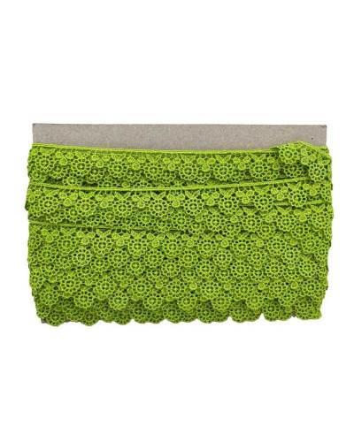 Passamaneria 3376 Pizzo Macramè Merletto Fiore Tondo Smerlato Alto 2 Cm