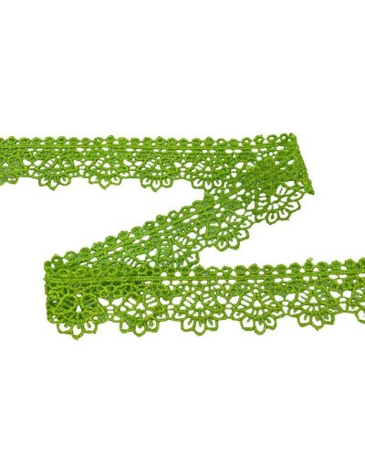 Passamaneria Pizzo Macramè Merletto Fiore Campanella Smerlato Alto 2,5 Cm
