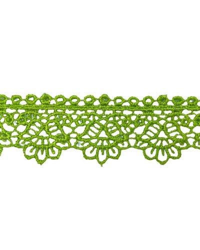 Passamaneria Pizzo Macramè Merletto Fiore Campanella Smerlato Alto 2,5 Cm