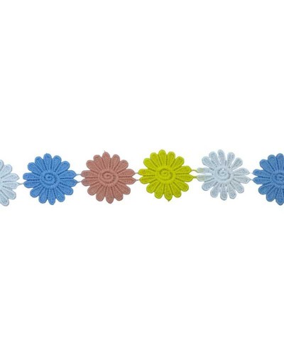 Passamaneria Pizzo Macramè Merletto Fiore Ritagliabile Alto 45 Mm