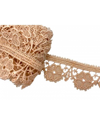Passamaneria Pizzo Macramè Merletto Rosa Salmone Fiore Smerlato Alto 5 Cm