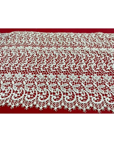Passamaneria Pizzo Macramè Disegno Ghirigoro Fiore Smerlato Alto 30 Cm
