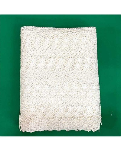 Passamaneria Pizzo Macramè Disegno Campanella Ghirigoro Fiore Smerlato Alto 30 Cm