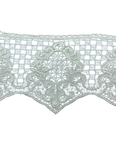 Passamaneria Pizzo Merletto Macramè Disegno Ghirigoro Punta Smerlato Alto 20 Cm