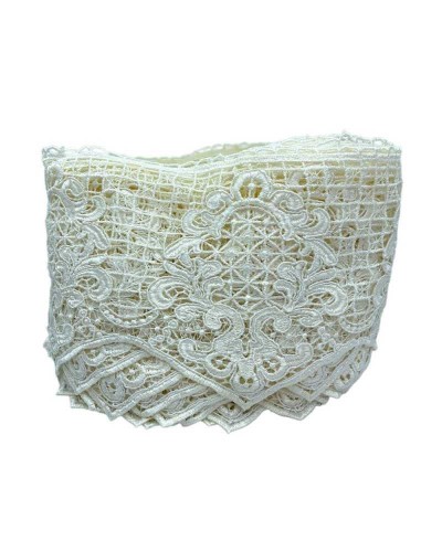 Passamaneria Pizzo Merletto Macramè Disegno Ghirigoro Punta Smerlato Alto 20 Cm