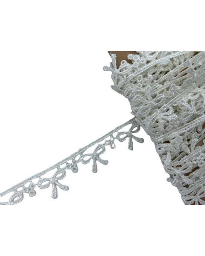 Passamaneria Pizzo Macramè Disegno Ricamo Fiocchetto Puntina Alto 1,5 Cm