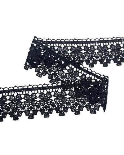 Passamaneria Pizzo Merletto Macramè Fiore Trifoglio Alto 6 Cm