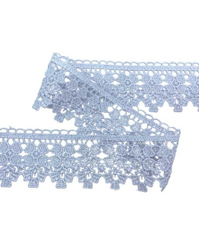 Passamaneria Pizzo Merletto Macramè Fiore Trifoglio Alto 6 Cm