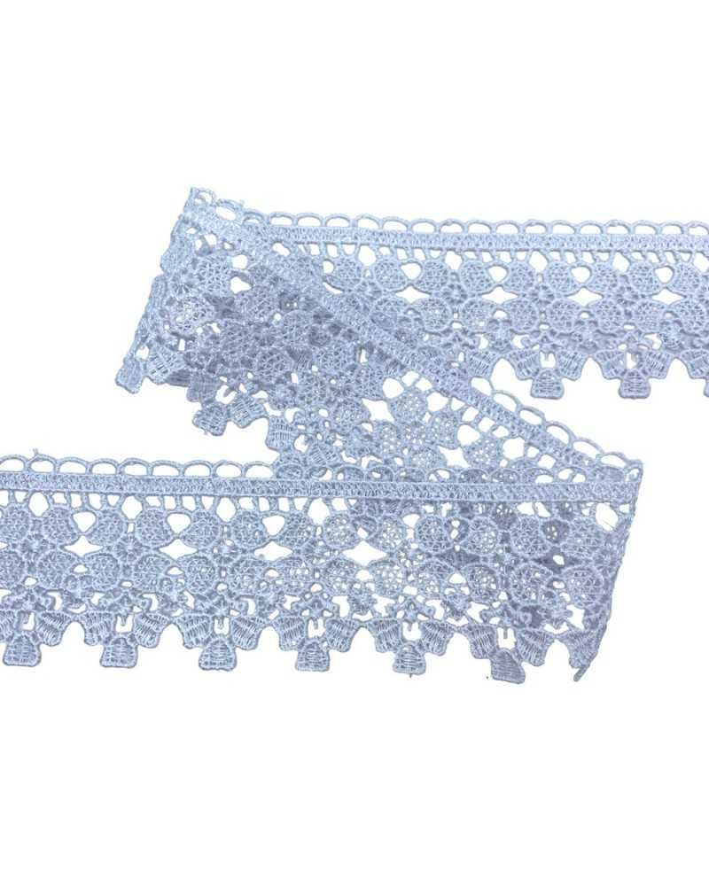 Passamaneria Pizzo Merletto Macramè Fiore Trifoglio Alto 6 Cm