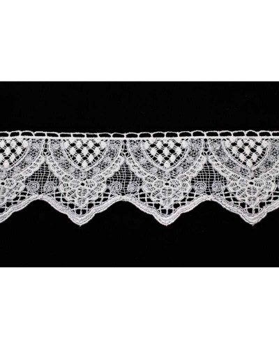Passamaneria Pizzo Macramè Merletto Rebrodè Ricamo Jaquard Smerlato Alto 10 Cm