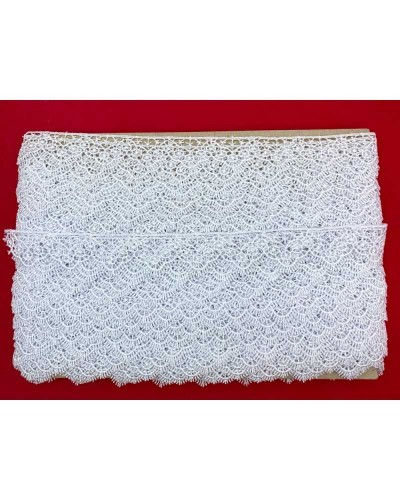 Passamaneria Pizzo Macramè Merletto Fiore Punta Smerlato Sfrangiata Alto 2,5 Cm