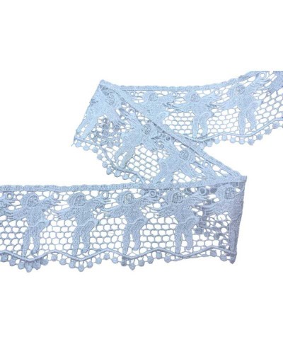 50 Cm Passamaneria Merletto Pizzo Macramè Sacro Ricamo Angelo Punta Pois Alto 9 Cm