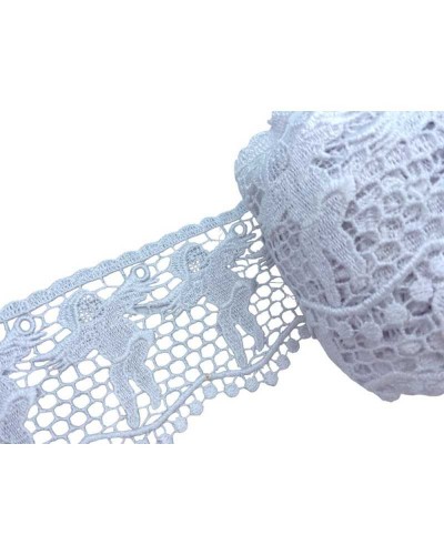 50 Cm Passamaneria Merletto Pizzo Macramè Sacro Ricamo Angelo Punta Pois Alto 9 Cm