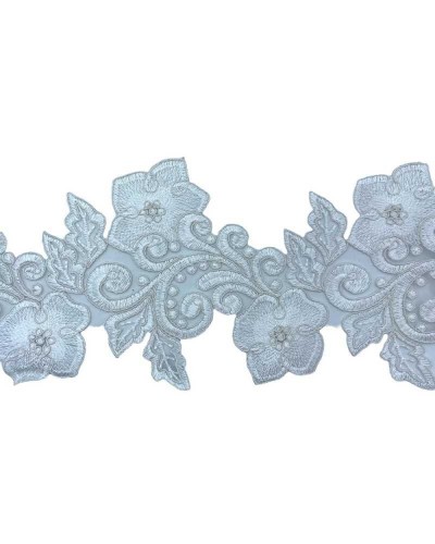 50 Cm Passamaneria Pizzo Rebrodè Bordo Tramezzo Smerlato Ritagliabile Sposa Fiore Alto 15 Cm