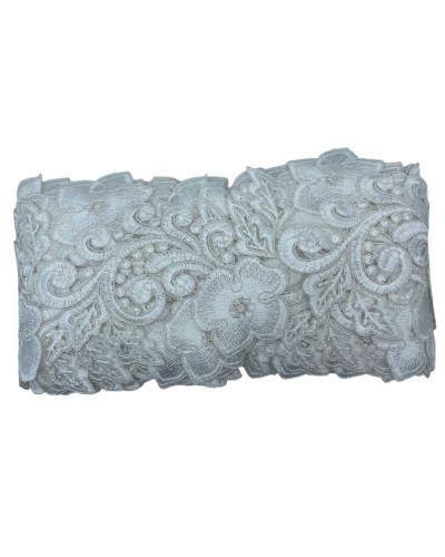 50 Cm Passamaneria Pizzo Rebrodè Bordo Tramezzo Smerlato Ritagliabile Sposa Fiore Alto 15 Cm