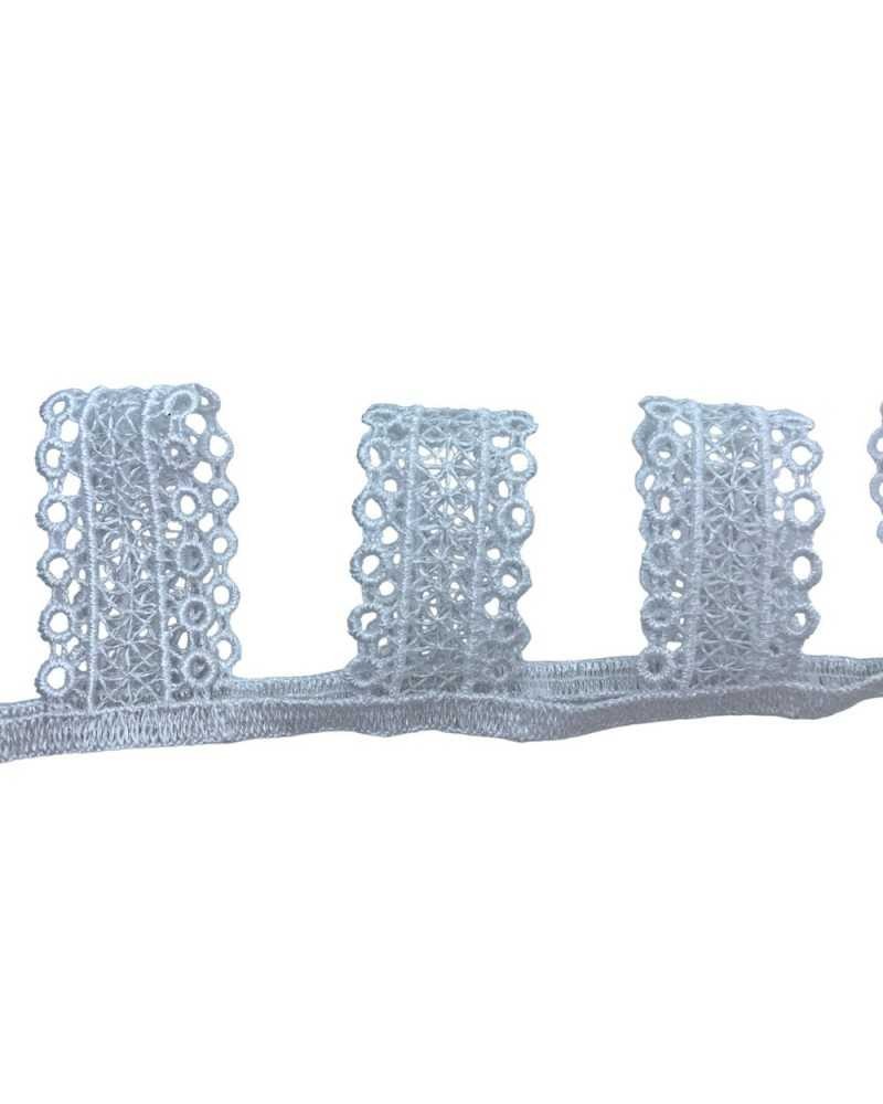 Passamaneria Pizzo Macramè Merletto Asole Tendina Infila Bastone Alta 14 Cm