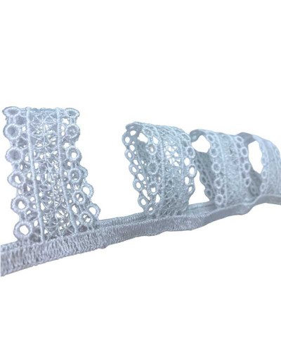 Passamaneria Pizzo Macramè Merletto Asole Tendina Infila Bastone Alta 14 Cm