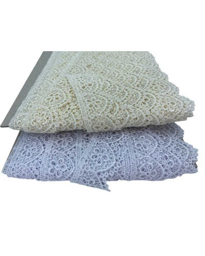Passamaneria Pizzo Macramè Merletto Ricamo Fiore Smerlato Alto 3 Cm