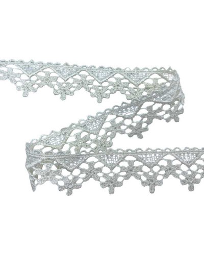 Passamaneria Pizzo Macramè Merletto Panna Fiore Triangolo Punta Alto 25 Mm
