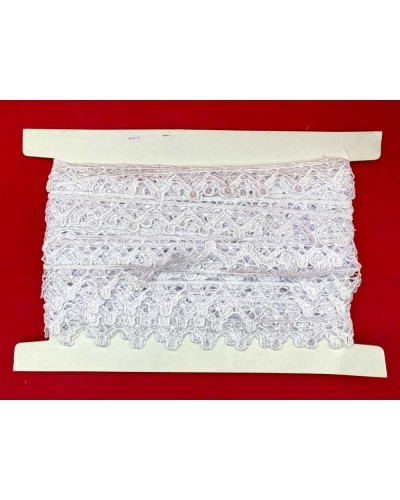 Passamaneria Pizzo Macramè Bianco Merletto Triangolo Puntina Alto 2,5 Cm