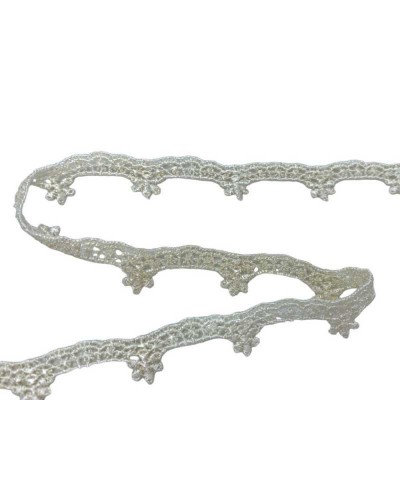Passamaneria Puntina Merletto Pizzo Smerlato Modello Archetti Fiorellino Alto 15 Mm
