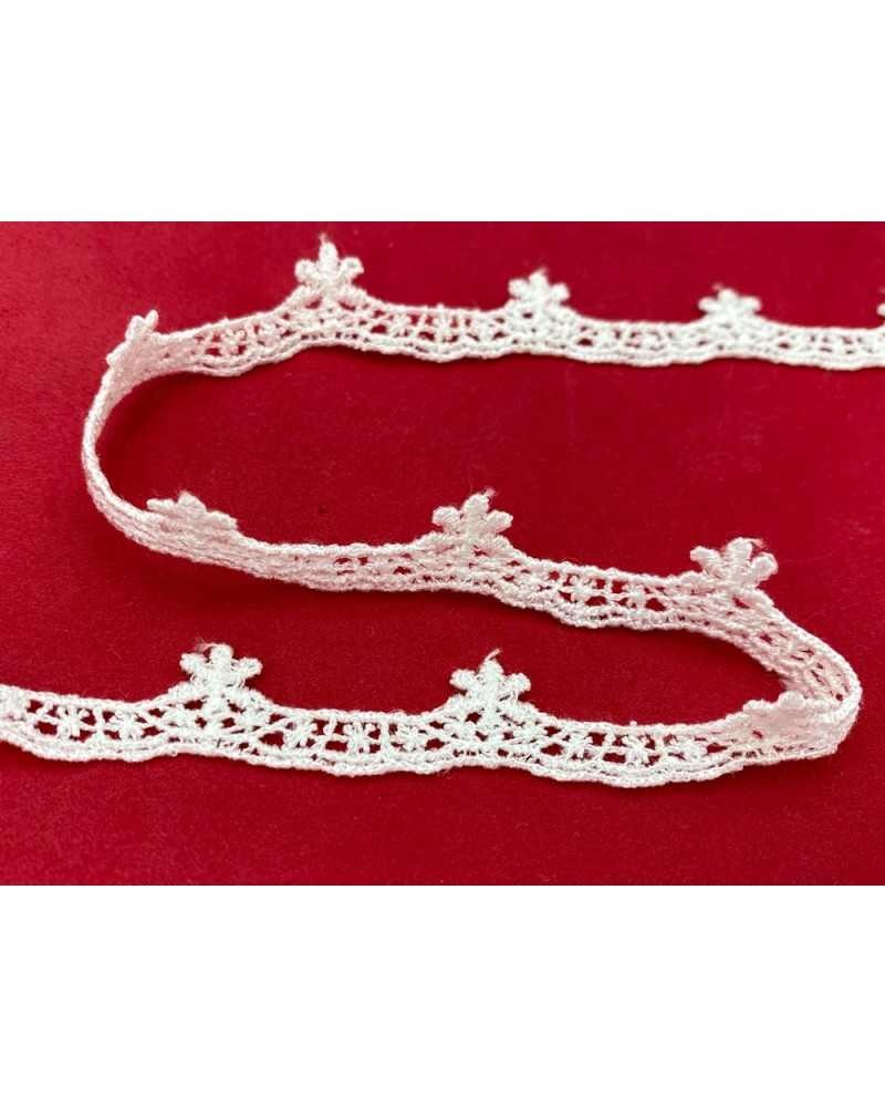 Passamaneria Puntina Merletto Pizzo Smerlato Modello Archetti Fiorellino Alto 15 Mm