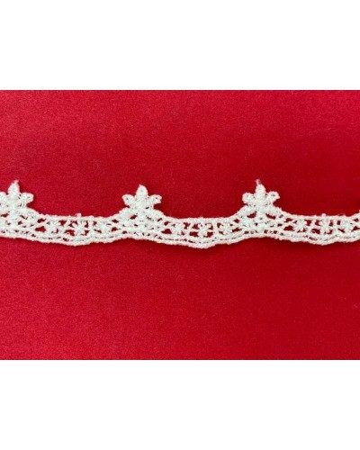 Passamaneria Puntina Merletto Pizzo Smerlato Modello Archetti Fiorellino Alto 15 Mm