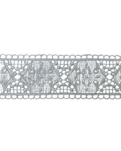 Passamaneria Macramè Ricamo Tramezzo Bianco Latte Alto 5 Cm
