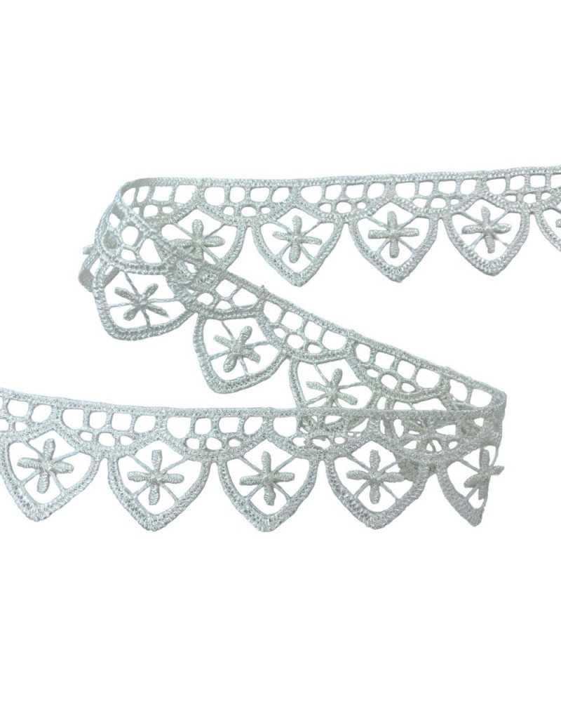 Passamaneria Pizzo Sacro Archetti Ricamo Croce Punta Merletto Macramè Alto 3 Cm