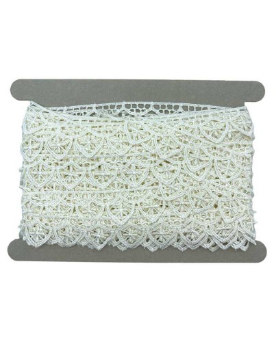 Passamaneria Pizzo Sacro Archetti Ricamo Croce Punta Merletto Macramè Alto 3 Cm