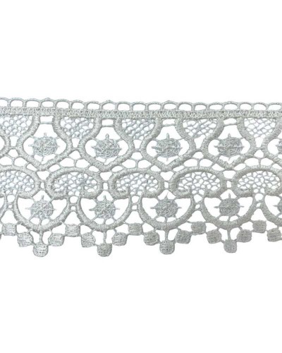 Passamaneria Merletto Pizzo Macramè Panna Punta Alto 6,5 Cm