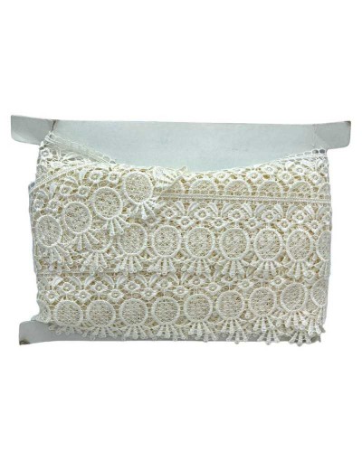Passamaneria Merletto Pizzo Macramè Panna Punta Alto Cm