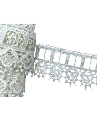 Passamaneria Pizzo Macramè Panna Passanastro Alto 6 Cm