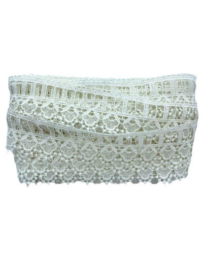 Passamaneria Pizzo Macramè Panna Passanastro Alto 6 Cm