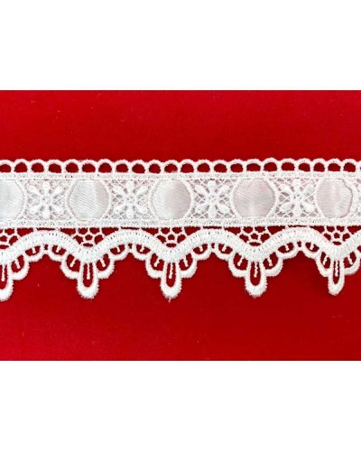 Passamaneria Pizzo Macramè Passanastro Raso Alto 4,5 Cm