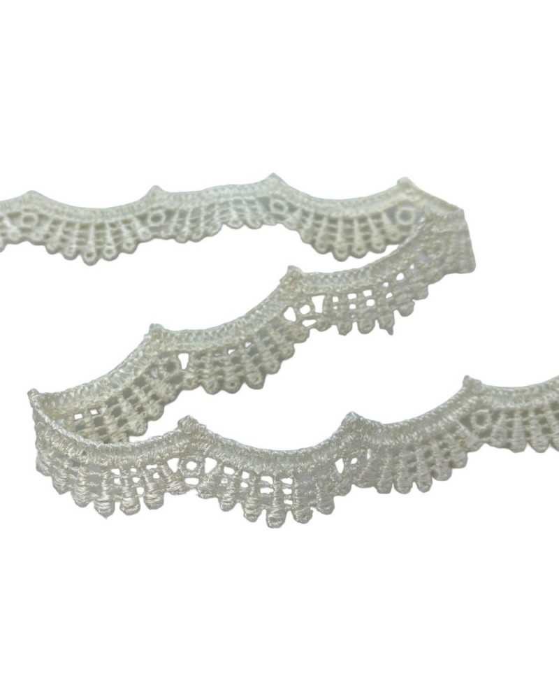 Passamaneria Puntina Merletto Ecrù Pizzo Smerlato Modello Archetti Alto 15 Mm