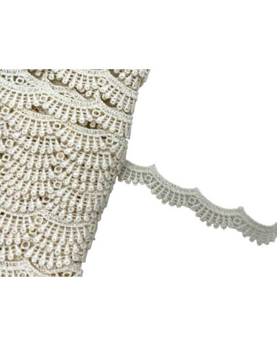 Passamaneria Puntina Merletto Ecrù Pizzo Smerlato Modello Archetti Alto 15 Mm