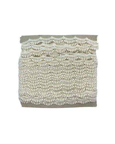 Passamaneria Puntina Merletto Ecrù Pizzo Smerlato Modello Archetti Alto 15 Mm
