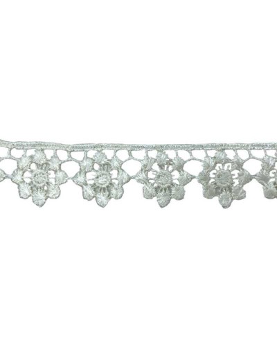 Passamaneria Macramè Panna Ivory Ricamo Fiore Ritagliabile Alto 3 Cm